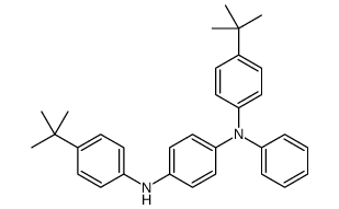 1-N,4-N-bis(4-tert-butylphenyl)-4-N-phenylbenzene-1,4-diamine结构式
