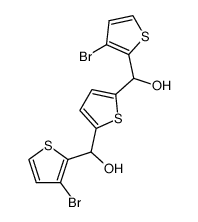 α,α'-bis(3-bromo-2-thienylmethyl)-2,5-thiophenedimethanol Structure