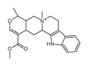 16,17-Didehydro-16-(methoxycarbonyl)-4,19α-dimethyl-18-oxayohimban-4-ium结构式