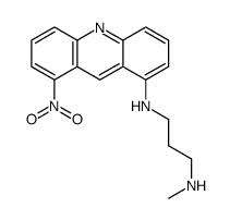 N-methyl-N'-(8-nitroacridin-1-yl)propane-1,3-diamine结构式