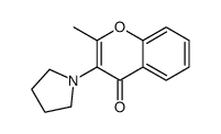 2-methyl-3-pyrrolidin-1-ylchromen-4-one结构式