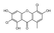 2,5-dichloro-1,3,6-trihydroxy-8-methylxanthen-9-one Structure