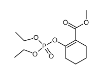 2-(Diethoxy-phosphoryloxy)-cyclohex-1-enecarboxylic acid methyl ester结构式