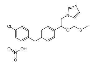 1-[2-[4-[(4-chlorophenyl)methyl]phenyl]-2-(methylsulfanylmethoxy)ethyl]imidazole,nitric acid结构式