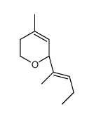 3,6-Dihydro-4-methyl-6-(1-methyl-1-butenyl)-2H-pyran结构式