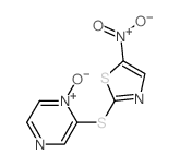 Pyrazine, [(5-nitro-2-thiazolyl)thio]-, 1-oxide结构式