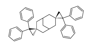 (1r,7'r)-2,2,2'',2''-tetraphenyldispiro[cyclopropane-1,3'-bicyclo[3.3.1]nonane-7',1''-cyclopropane]结构式