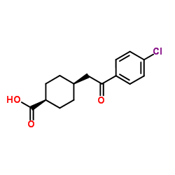 cis-4-[2-(4-Chlorophenyl)-2-oxoethyl]cyclohexanecarboxylic acid结构式