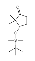 (S)-3-((tert-butyldimethylsilyl)oxy)-2,2-dimethylcyclopentanone Structure