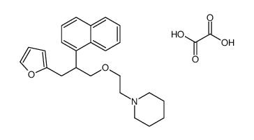 1-[2-[3-(furan-2-yl)-2-naphthalen-1-ylpropoxy]ethyl]piperidine,oxalic acid Structure