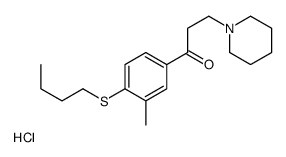 1-(4-butylsulfanyl-3-methylphenyl)-3-piperidin-1-ylpropan-1-one,hydrochloride Structure