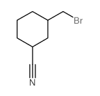 3-(bromomethyl)cyclohexane-1-carbonitrile structure