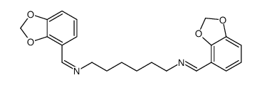 N,N'-Bis(2,3-methylenedioxybenzylidene)-1,6-hexanediamine structure