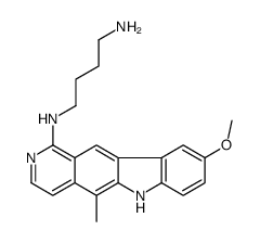 N'-(9-methoxy-5-methyl-6H-pyrido[4,3-b]carbazol-1-yl)butane-1,4-diamine结构式