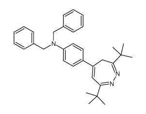 N-[4-[3,7-bis(tert-butyl)-(4H)-1,2-diazepin-5-yl]phenyl]dibenzylamine Structure