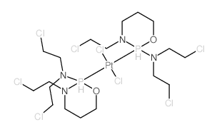 Platinum,dichlorobis[N,N,3-tris(2-chloroethyl)tetrahydro-2H-1,3,2-oxazaphosphorin-2-amine-P2]-,(SP-4-1)- (9CI) structure