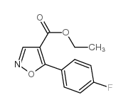 ETHYL-5-(4-FLUOROPHENYL)-ISOXAZOLE-4-CARBOXYLATE结构式