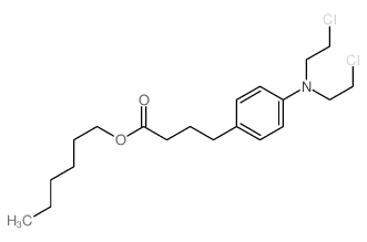 hexyl 4-[4-[bis(2-chloroethyl)amino]phenyl]butanoate结构式