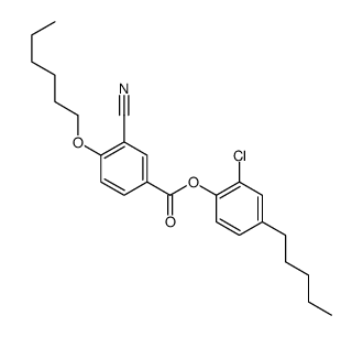 (2-chloro-4-pentylphenyl) 3-cyano-4-hexoxybenzoate Structure