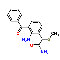 2-Amino-3-benzoyl-.alpha.-(methylthio)benzeneacetamide structure