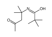 2,2-dimethyl-N-(2-methyl-4-oxopentan-2-yl)propanamide Structure