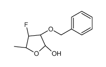 alpha-D-Arabinofuranose, 3,5-dideoxy-3-fluoro-2-O-(phenylmethyl)- (9CI) structure