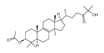 3β-acetoxy-25-hydroxylanost-8-en-24-one结构式