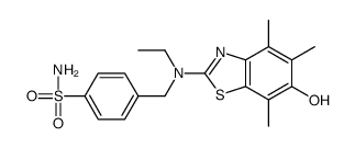 Benzenesulfonamide,4-[[ethyl(6-hydroxy-4,5,7-trimethyl-2-benzothiazolyl)amino]methyl]- structure