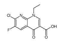 7-chloro-1-ethyl-6-fluoro-4-oxo-1,8-naphthyridine-3-carboxylic acid Structure