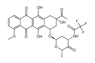 4'-keto-N-trifluoroacetyldaunorubicin Structure