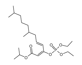 Isopropyl (4E)-3-Diethoxyphosphoryloxy-7,11-dimethyl-2,4-dodecadienoate结构式