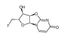 (2S,3S,3aR,9aS)-2-(fluoromethyl)-3-hydroxy-2,3,3a,9a-tetrahydro-6H-furo[2',3':4,5]oxazolo[3,2-a]pyrimidin-6-one结构式