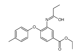 ethyl 4-(4-methylphenoxy)-3-(propanoylamino)benzoate结构式