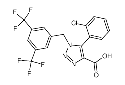 1-(3,5-bis-trifluoromethyl-benzyl)-5-(2-chloro-phenyl)-1H-[1,2,3]triazole-4-carboxylic acid Structure