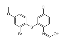 N-[2-(2-bromo-4-methoxyphenyl)sulfanyl-4-chlorophenyl]formamide结构式