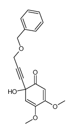 6-[3-(benzyloxy)-1-propynyl]-3,4-dimethoxy-6-hydroxy-2,4-cyclohexadienone结构式