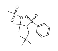 2-methyl-3-(phenylsulfonyl)-4-(trimethylsilyl)butan-2-yl methanesulfonate结构式