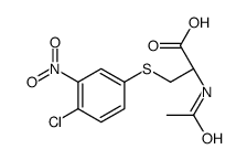 (2R)-2-acetamido-3-(4-chloro-3-nitrophenyl)sulfanylpropanoic acid结构式