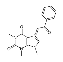 2-oxo-2-phenyl-1-(1,3,9-trimethyl-2,6-dioxo-2,3,6,9-tetrahydro-1H-purin-7-ium-7-yl)ethan-1-ide结构式