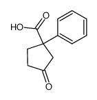 1-phenyl-3-oxo-1-cyclopentanecarboxylic acid Structure