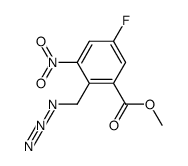 2-(azidomethyl)-5-fluoro-3-nitrobenzoic acid methyl ester结构式