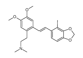 {4,5-dimethoxy-2-[2-(4-methyl-benzo[1,3]dioxol-5-yl)-vinyl]-phenethyl}-dimethyl-amine Structure