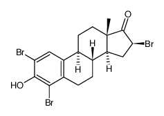 2,4,16β-tribromo-3-hydroxyestra-1,3,5(10)-trien-17-one Structure