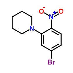 1-(5-Bromo-2-nitrophenyl)piperidine结构式