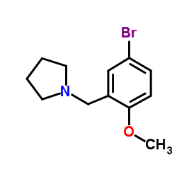 1-(5-Bromo-2-methoxy-benzyl)-pyrrolidine结构式