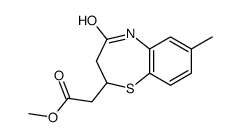 methyl 2-(7-methyl-4-oxo-3,5-dihydro-2H-1,5-benzothiazepin-2-yl)acetate结构式