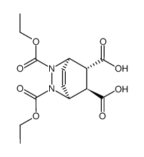 (5R*,6R*)-2,3-Bis(ethoxycarbonyl)-2,3-diazabicyclo(2.2.2)oct-7-en-5,6-dicarbonsaeure结构式