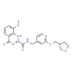2-Quinazolinecarboxamide,1,4-dihydro-8-methoxy-4-oxo-N-[[2-[(tetrahydro-3-furanyl)methoxy]-4-pyridinyl]methyl]- (9CI)结构式