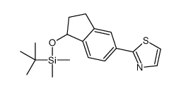 THIAZOLE, 2-[1-[[(1,1-DIMETHYLETHYL)DIMETHYLSILYL]OXY]-2,3-DIHYDRO-1H-INDEN-5-YL]- Structure