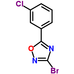 3-Bromo-5-(3-chlorophenyl)-1,2,4-oxadiazole结构式